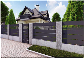 Hliníkový plot MILANO MIX 2